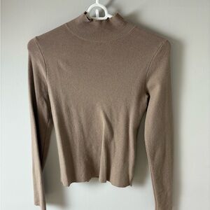Commense Taupe Knit Turtleneck